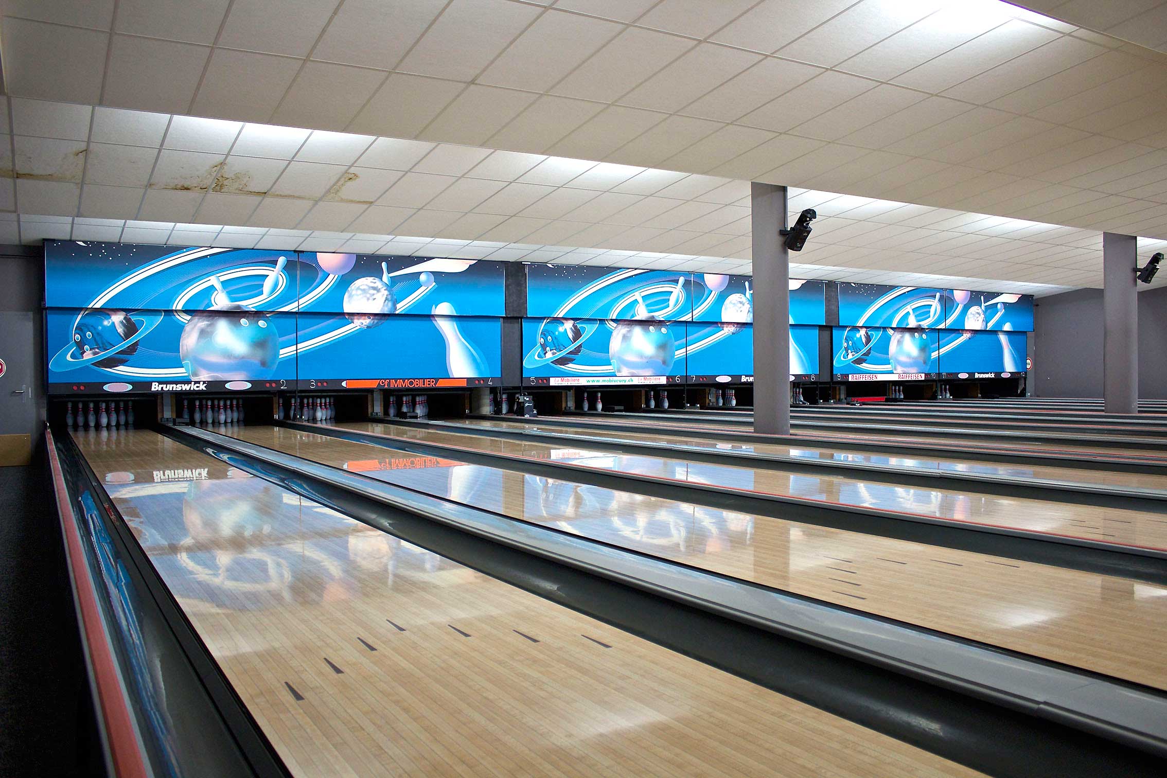 Les pistes Brunswick du Bowling du Parc