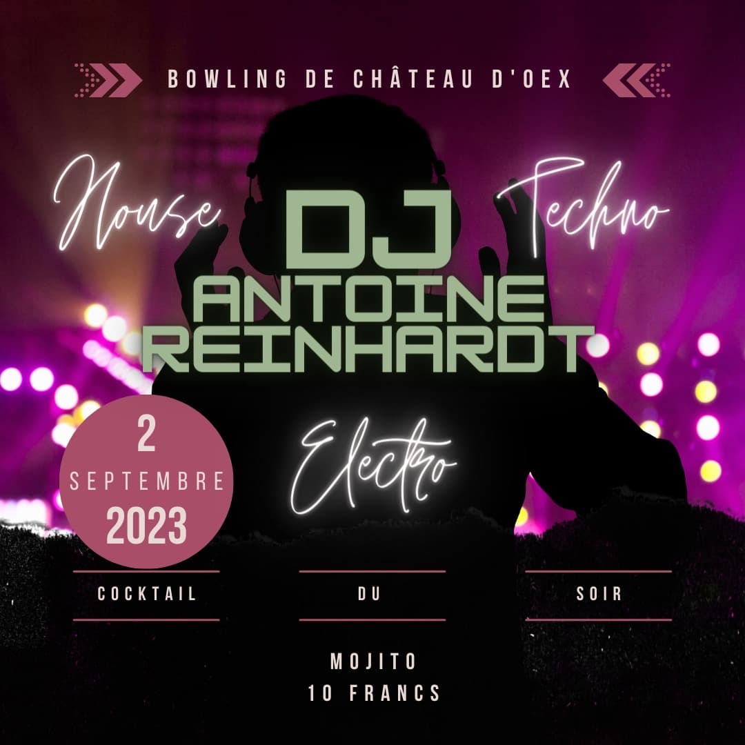 Affiche de l’archive « Samedi 2 septembre 2023 DJ Antoine Reinhardt sera aux platines »