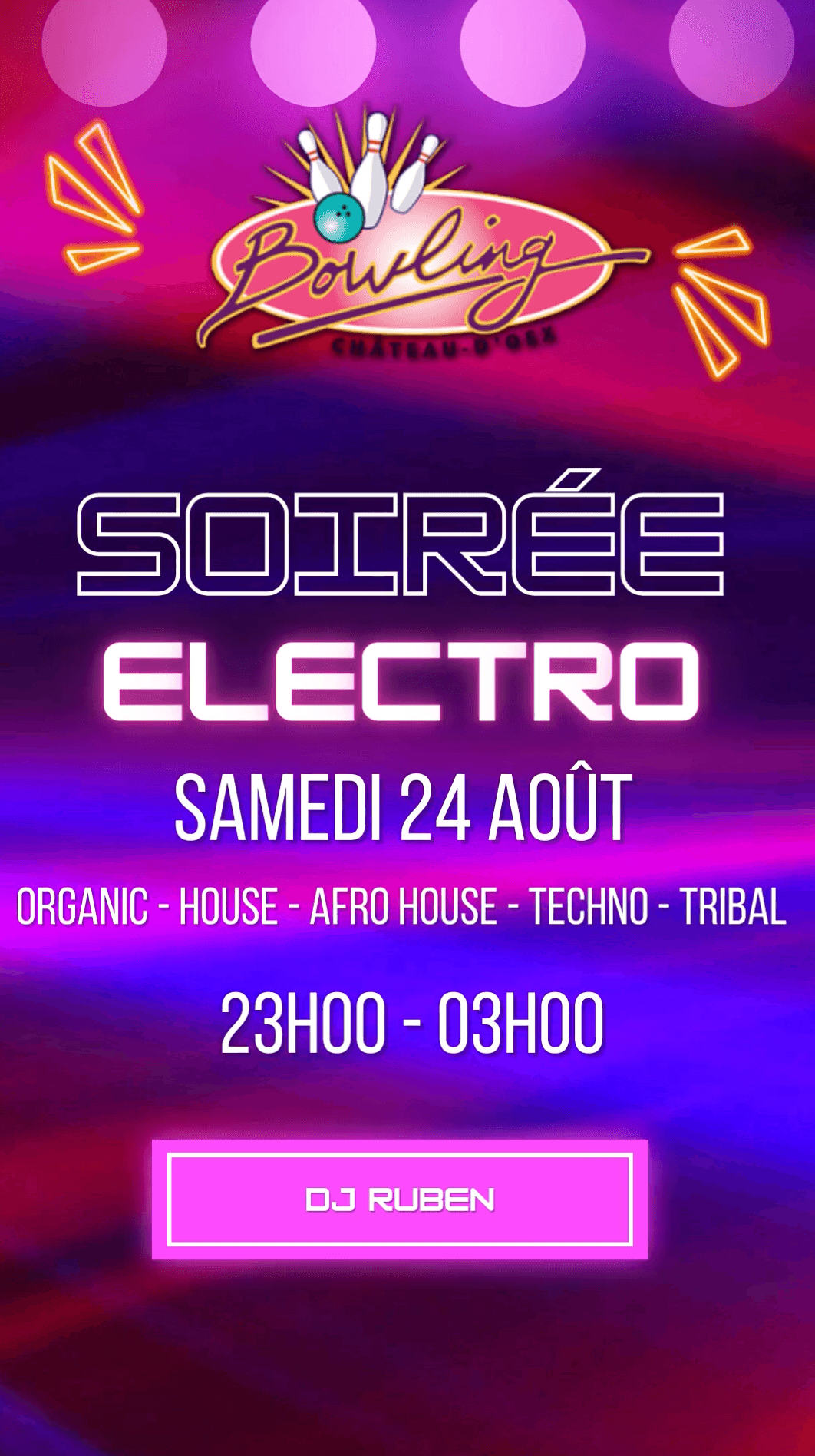Affiche de l’archive « Samedi 24 Août Soirée electro »