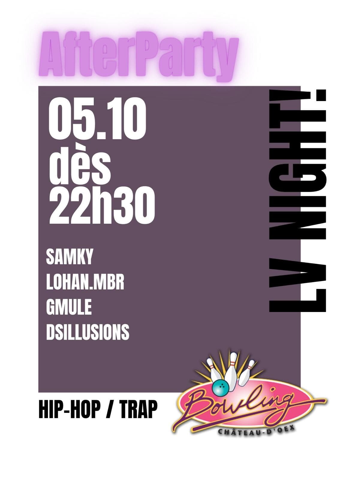 Affiche de l’archive « LV NIGHT! Première édition, la soirée trap & hip-hop à ne pas manquer ! »